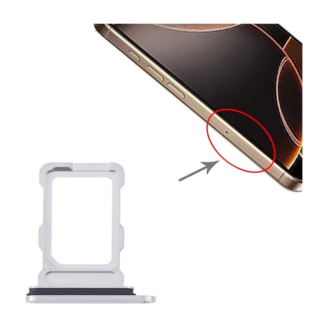 iPhone 16 Pro/iPhone 16 Pro Max SIM Card Tray Replacement Single SIM uk base with Ejector Tool & Waterproof Seal - Image 3