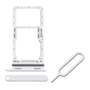 SIM Holder with Micro SD Card Slot Tray Samsung SM-A266B White / Silver Finish