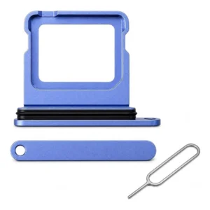 Genuine iPhone 16 & 16 Plus SIM Tray Blue with  Ejector Tool & Waterproof Seal