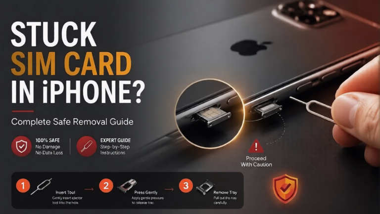 stuck sim card in iphone