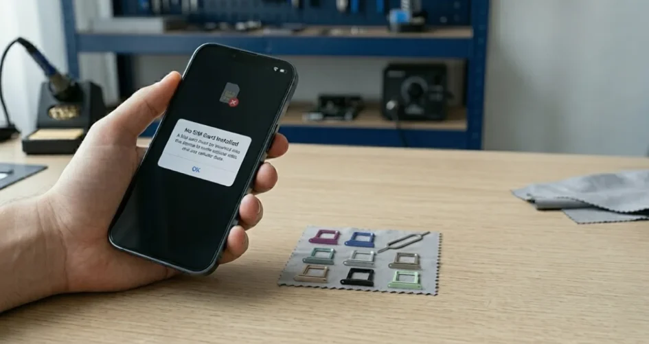 Why Your Phone Says No SIM Card Common Causes & Fixes  Riz Tech feature image
